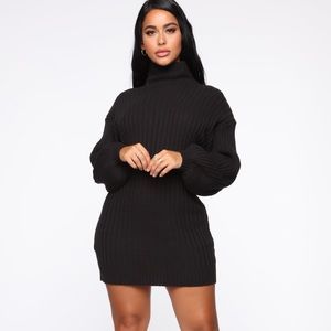 Turtle Neck Sweater Dress
